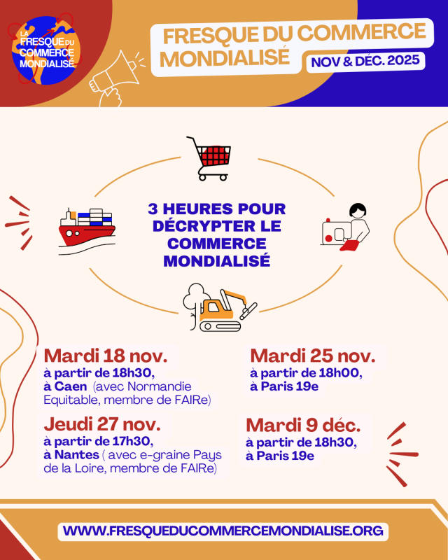 Fresque Commerce mondialisé Caen Nantes Paris